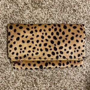 Cheetah print clutch